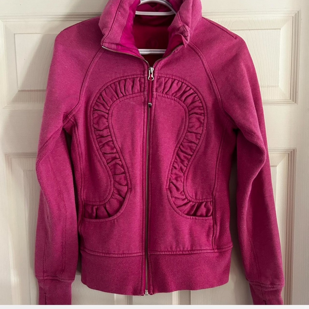 Pink Lululemon Cuddle Up Scuba Jacket